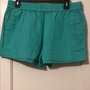 J Crew pull on short, Aqua green color